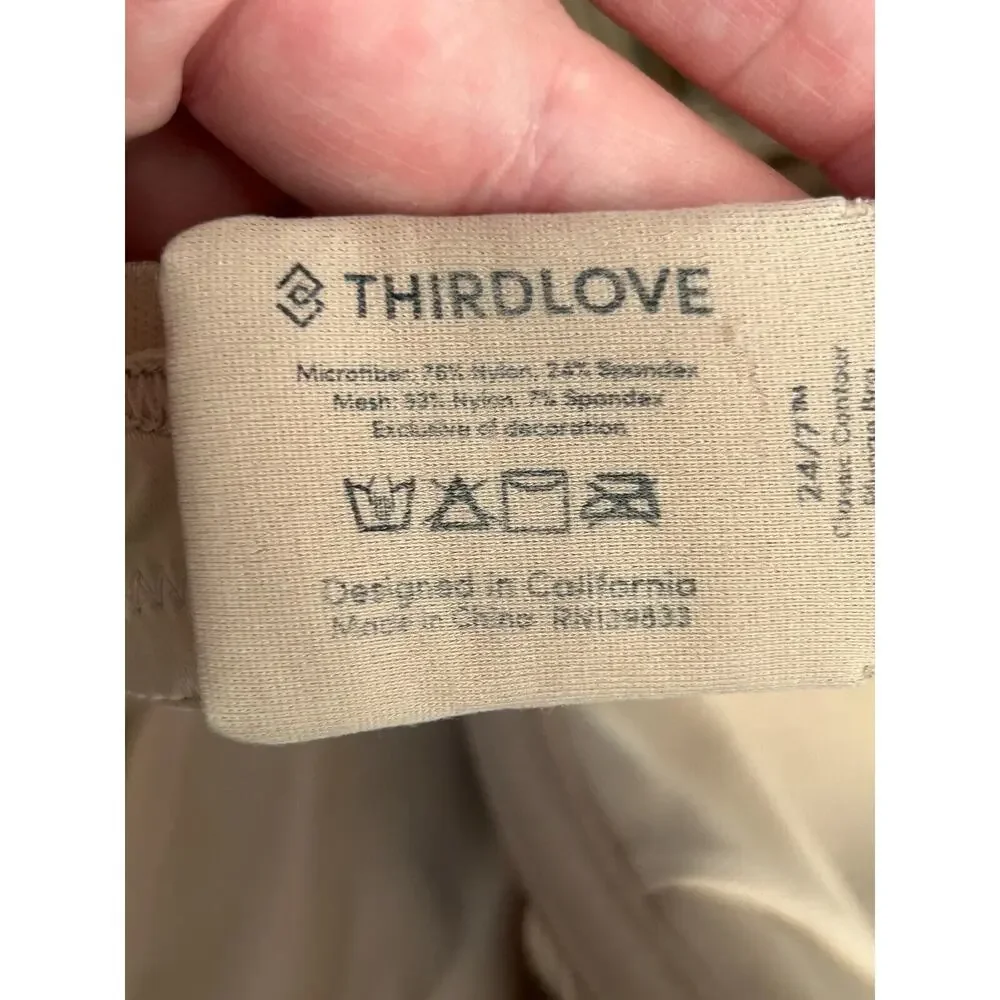 Thirdlove Women's 24/7 Classic Contour Uplift Plunge Bra Smooth‎ Taupe Size 34F